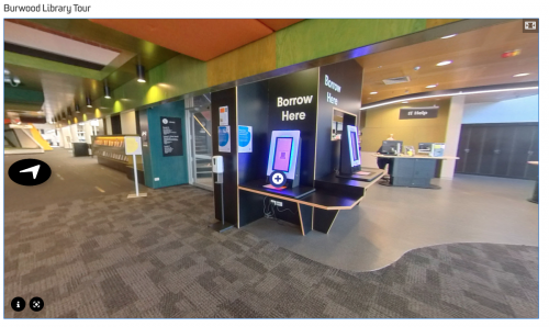 Preview of virtual tour at Burwood Library