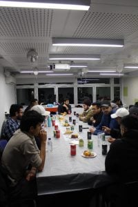 Students break their fast together