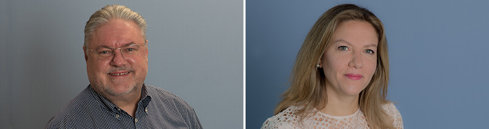 Composite of portrait photographs of Prof. David Boud and A/Prof. Rola Ajjawi