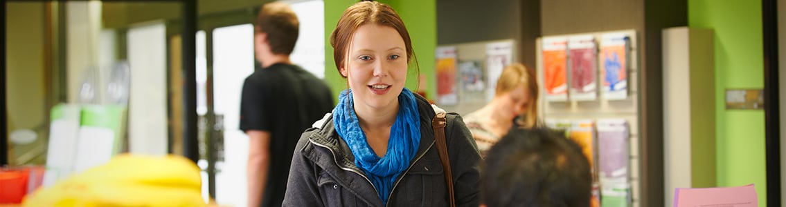 Female at StudentLife reception