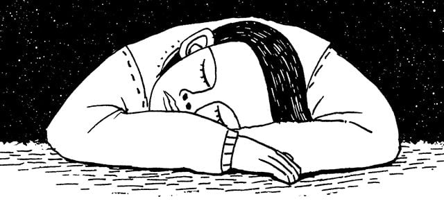 Illustration of person asleep