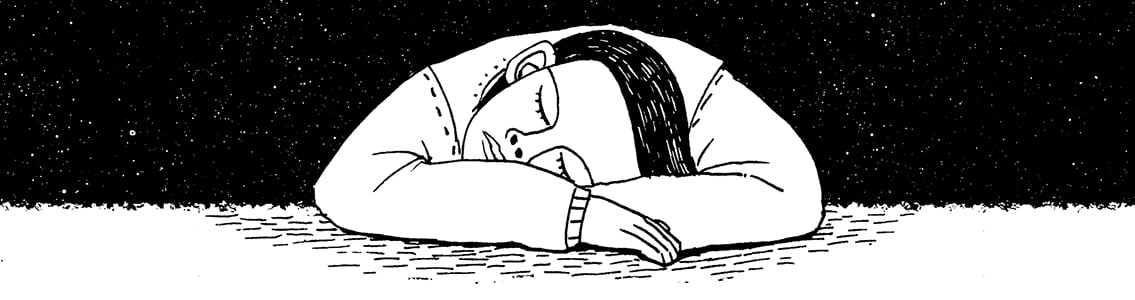 Illustration of person asleep