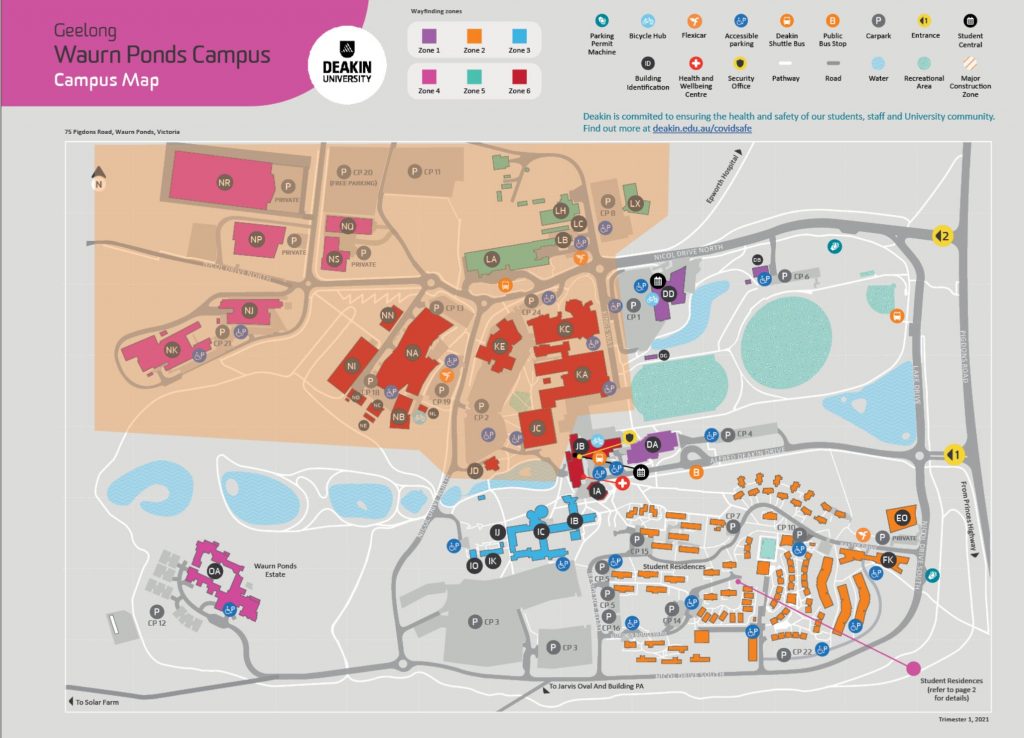 Waurn Ponds campus map