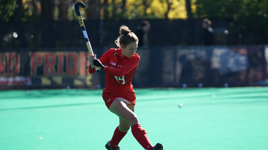 Woman playing hockey