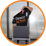 DeakinACTIVE trainer demonstrating how to do a neck stretch