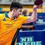 Image of Nathan Pellissier playing table tennis