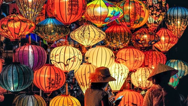 Bright colourful lanterns
