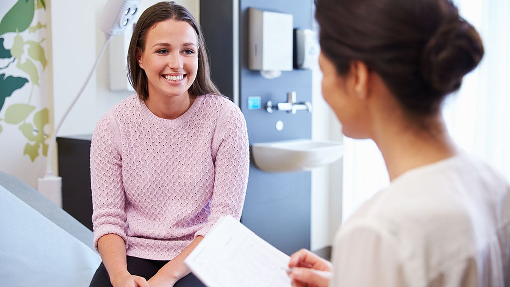 Female patient and doctor during consultation