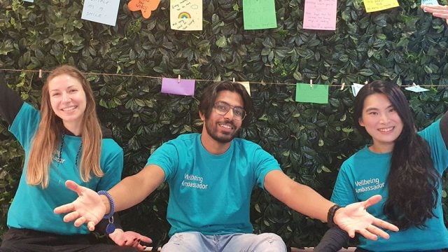 Three student Wellbeing Ambassadors