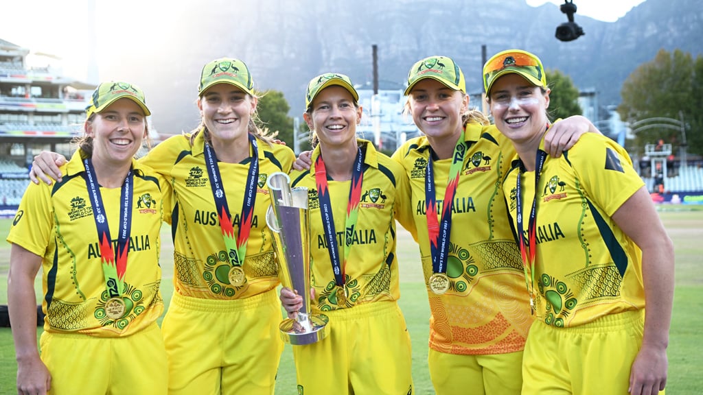 The T20 Women's team following their 2023 win