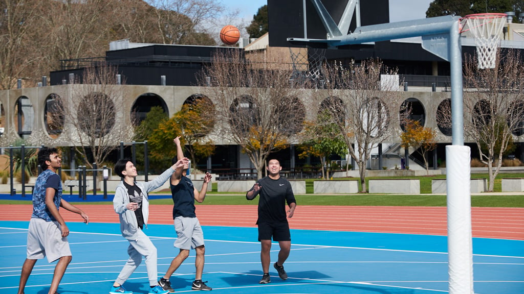 Students playing basketball at Waurn Ponds Campus