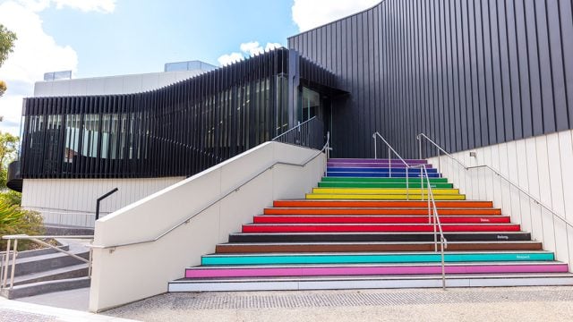 Pride Stairs at Burwood Campus
