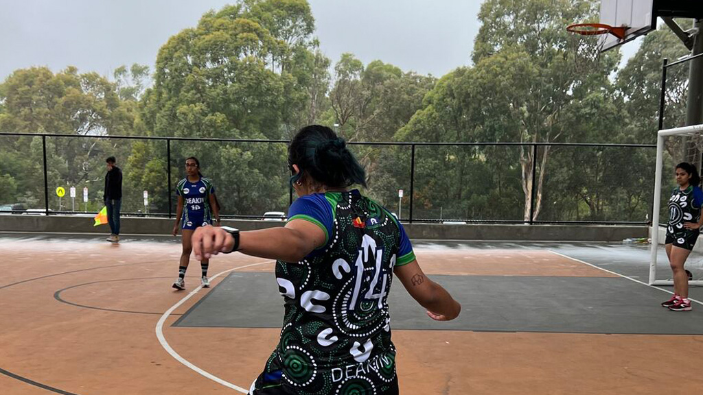 Students playing futsal at Burwood Campus