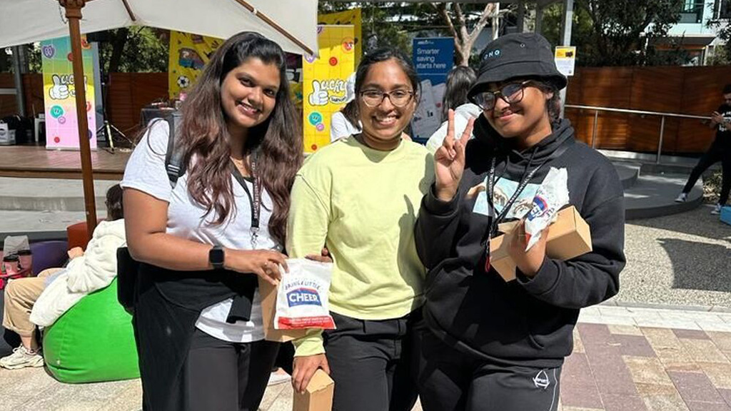 Students at a OFest event on campus