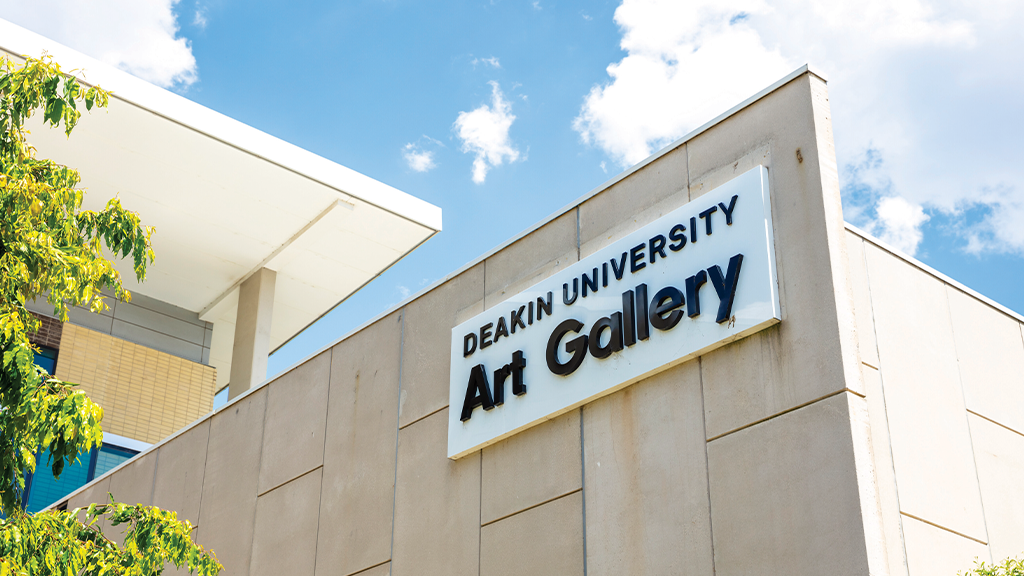 The outside of Deakin University Art Gallery