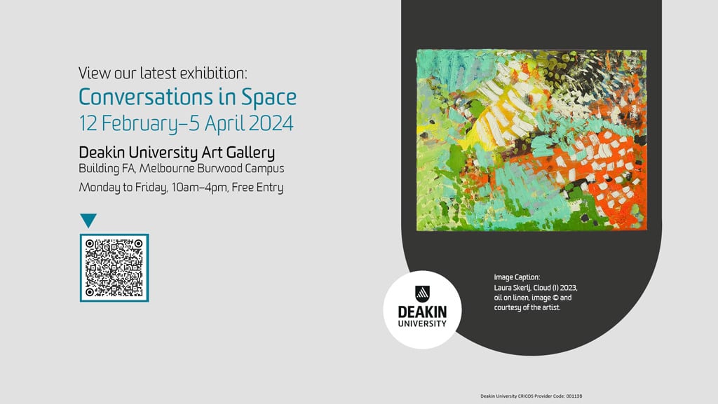 Conversations in Space art exhibition branding