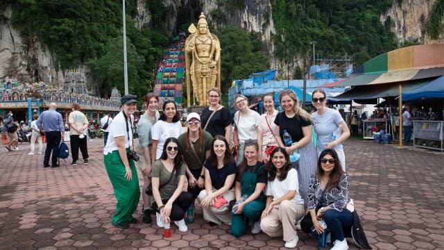 Students on a DeakinAbroad study tour in Malaysia