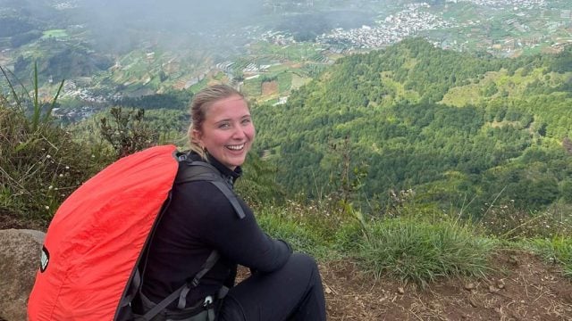 Student Madeleine Crothers in Central Java, Indonesia