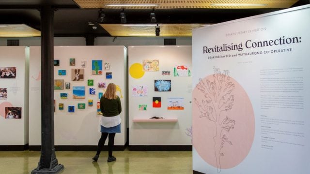 Person in Revitalising Connection exhibition space