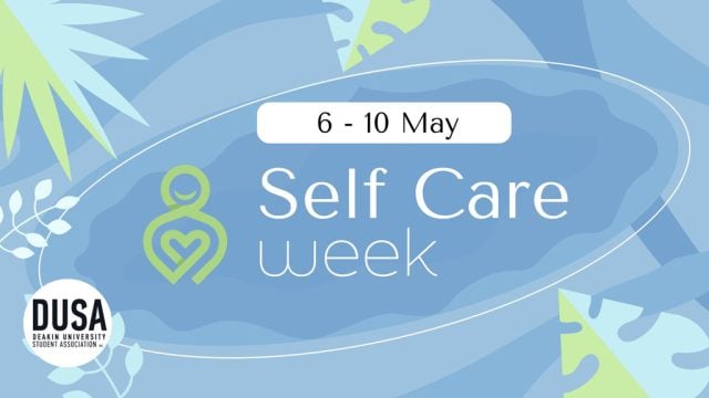 DUSA Self Care Week branding for T1, 2024