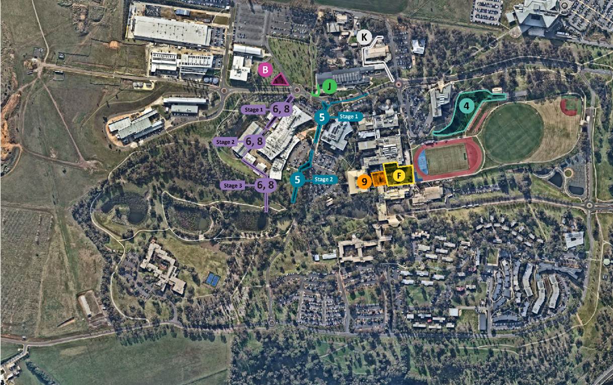 Overhead view of plans for Waurn Ponds Campus. 