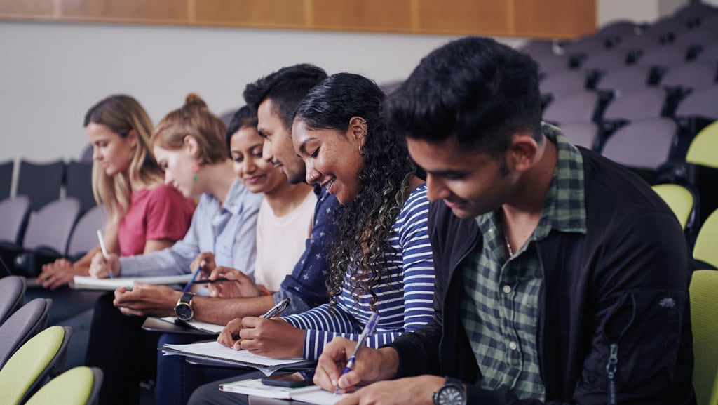 Student in lecture theatre