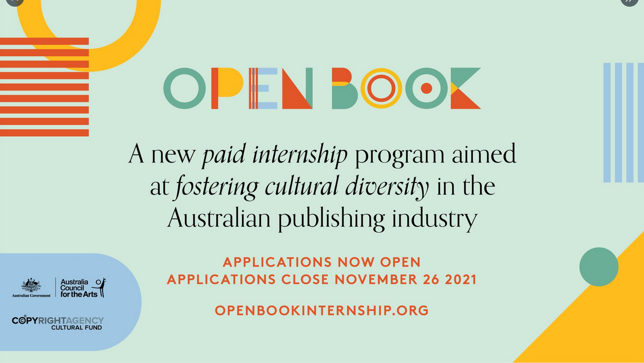 Open Book Australian Publishing Internship opportunity Writing